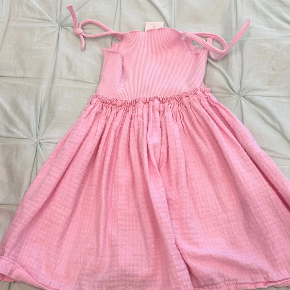 Zara Pink Ribbed Ruffle Top - Picture 2 of 6